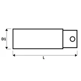 HANS 1/2" gépi hosszú kerék dugókulcsfej 17x80mm CrMo 84304C17
