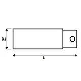 HANS 1/2" gépi hosszú kerék dugókulcsfej 17x80mm CrMo 84304C17