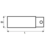 HANS 1/2" gépi hosszú kerék dugókulcsfej 21x80mm CrMo 84304C21