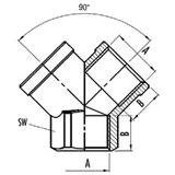 GAV Y elosztó, belső menetes 1/2" 1261/4