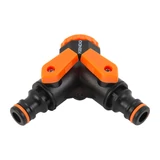 KENDO csaptelep elosztó 2 utas 3/4"-1/2" belső menettel ABS No.60644
