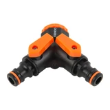 KENDO csaptelep elosztó 2 utas 3/4"-1/2" belső menettel ABS No.60644