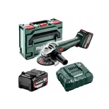 METABO W 18 7-125 akkus sarokcsiszoló 2x4,0Ah, ASC 55 töltő 602371510