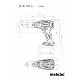 METABO SB 18 LTX BL Q I akkus ütvefúró-csavarozó 2x5,2Ah 602361650