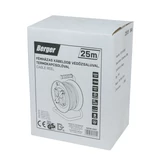 BERGER kábeldob fém, gumi szig. kábellel 25m 3x1,5 230V IP44