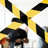 BERGER kordonszalag PE 250mx80mm/0,04mm sárga/fekete