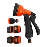 KENDO 8 funkciós locsolópisztoly + csatlakozó készlet 4r. TPR-SOFT No.60683