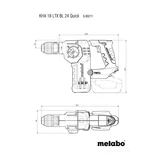 METABO KHA LTX BL 24 Q fúrókalapács alapgép 600211840