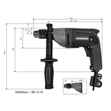 METABO BE 75-16 fúrógép 75Nm 750W 16/50mm 600580000