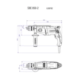 METABO SBE 850-2 ütvefúrógép kulcsos tokmány 600782510