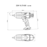 METABO SSW 18LTX 600 ütvecsavarozó alapgép 602198890