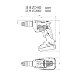 METABO SE 18 LTX 6000 akkus csavarbehajtó géptest 620049890