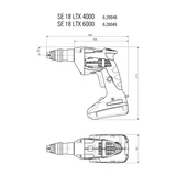 METABO SE 18 LTX 4000 gipszkarton csavarbehajtó alapgép 620048890