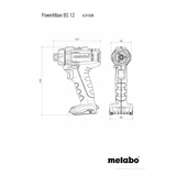 METABO PowerMaxx BS12 akkus fúró-csavarozó 2x2,0Ah + ULA 12 LED lámpa kofferben 601036900