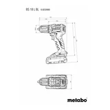 METABO BS 18 L BL akkus fúró-csavarozó alapgép 602326840