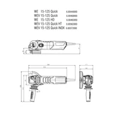 METABO WEV15-125 Quick sarokcsiszoló ford. szab. 600468000