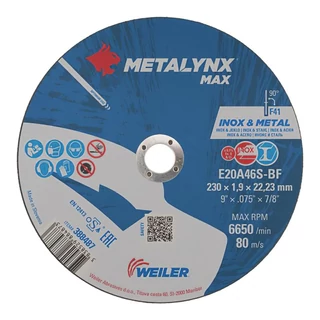 METALYNX MAX INOX vágókorong 230x1,9x22,2 E20A46S-BF