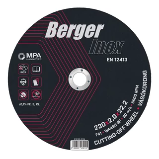 BERGER INOX vágókorong 230x2,0x22,2 A46S-BF