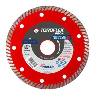 TOROFLEX RED TURBO gyémánttárcsa 115x1,2x22,2/SH8