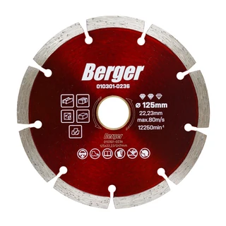 BERGER szegmentált gyémánttárcsa 125x22,23/SH7mm