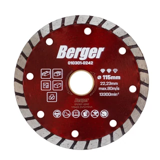 BERGER turbo gyémánttárcsa 115x22,23/SH7mm