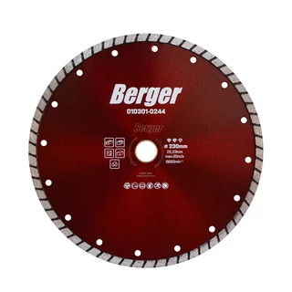 BERGER turbo gyémánttárcsa 230x22,23/SH7mm