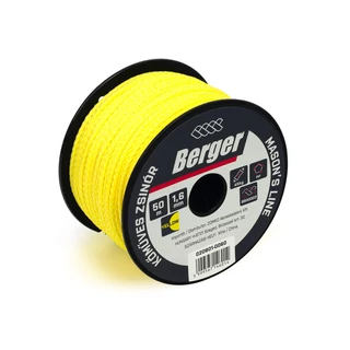 BERGER fonott kőműves zsinór PP 1,6mm/50m fluoreszkáló sárga