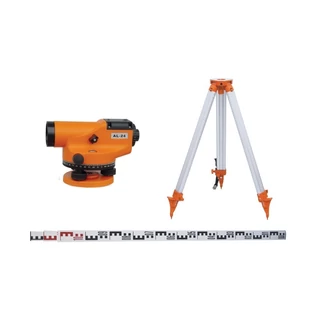 Optikai szintező műszerállvánnyal, szintezőléccel AL24 SET