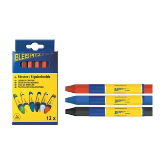BLEISPITZ erdészeti jelölőkréta piros 12db No.0198