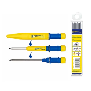 BLEISPITZ Dry Magnet mélyfurat jelölő készlet töltőceruza + 6db grafitbetét No.1812