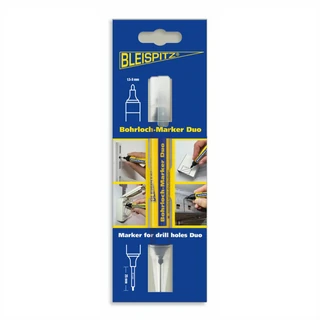 BLEISPITZ Duo kétvégű mélyfurat jelölőfilc 2x25/1,5-3,0mm fekete No.1720