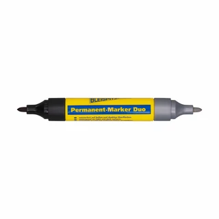 BLEISPITZ Duo kétvégű jelölőfilc 1,5-3,0mm fekete-ezüst No.1782