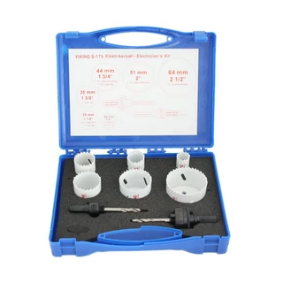 VIKING villamossági körkivágó készlet 8r. 22-64 S-175
