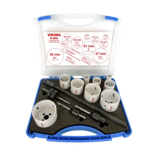 VIKING univerzális körkivágó készlet 13r. 19-64 S-200