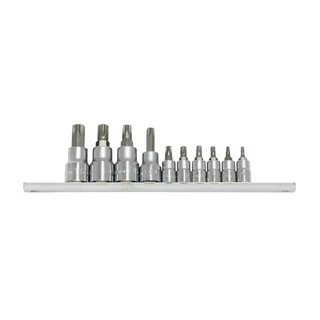HANS 1/4"+3/8" TORX bit-dugókulcsfej készlet 10r. TX10-TX55 56024-10