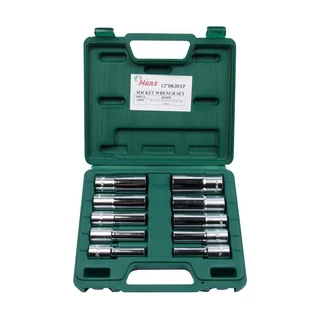 HANS 1/2" hosszú dugókulcsfej készlet 10r. 10-24x76mm CrV 4610MB