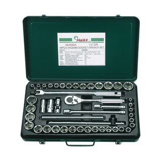 HANS 1/2" dugókulcskészlet 46r. 8-32mm + 3/8"-5/4" 4646MA