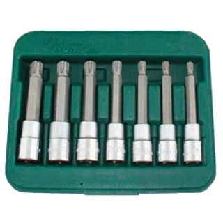 HANS 1/2" RIBE hosszú bit-dugókulcsfej készlet 7r. M7-M14 46029-47