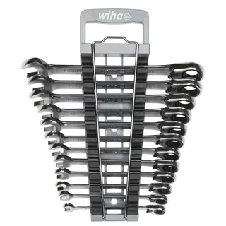 WIHA racsnis csillag-villás kulcs, irányváltós készlet 12r. 8-19mm 303-190/No.44661