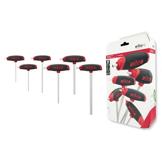 WIHA ComfortGrip T-nyelű imbuszkulcs klt. 6r. SW2,5-8,0 334DSK6/No.45620