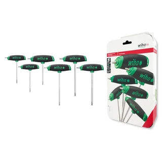 WIHA ComfortGrip T-nyelű TORX kulcs klt. 6r. T10-40 364DS/No.45622