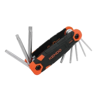 KENDO pocket TORX kulcs készlet 8r. T9-T40 CrV No.20718