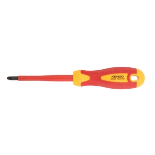 KENDO VDE Pozidriv, szigetelt csavarhúzó PZ2x100mm CrV No.20433