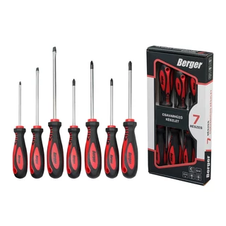 BERGER csavarhúzó készlet 7r. SL+PH+PZ mágneses CrV