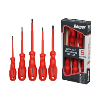 BERGER VDE szigetelt csavarhúzó készlet 5r. SL+PH CrV