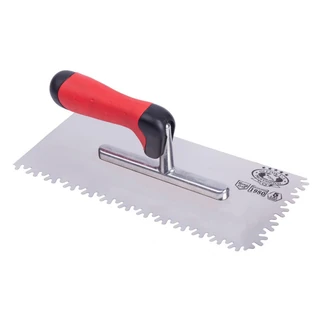 OLEJNIK glettelő fogazott V INOX 130x280mm ERGO Profi
