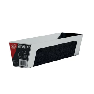 OLEJNIK Glettelő láda, INOX, csúszásgátló talppal, 350×100 mm