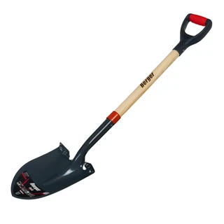 BERGER kerek ásó keményfa nyéllel, PP+TPR D-markolattal 2,28kg 1050mm