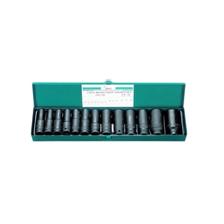 HANS 1/2" gépi hosszú dugókulcsfej készlet 13r. 10-30x80mm CrMo 84613M