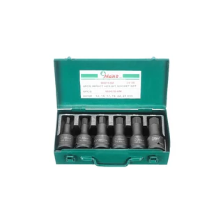HANS 3/4" gépi imbusz dugókulcsfej készlet 6r. SW12-SW24 CrMo 866016-6M